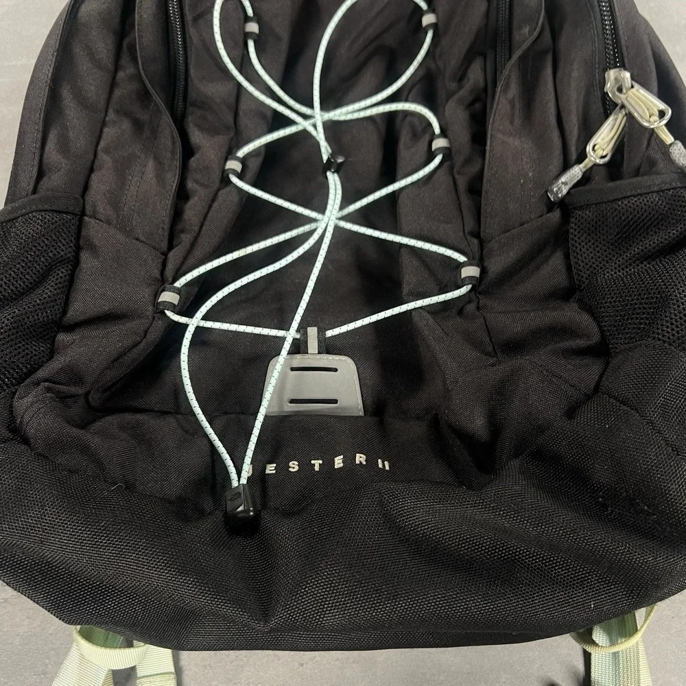 The North Face Jester II 2 Backpack‎ Book Bag Laptop Black Mint Unisex Women
